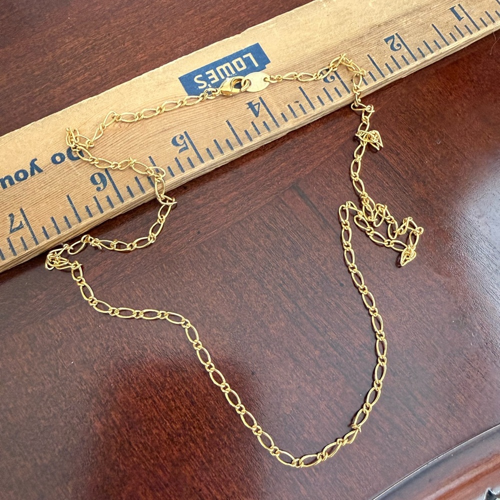 Stamped SO Gold Tone Necklace